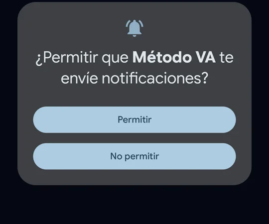 Android pregunta si Método VA puede enviar notificaciones